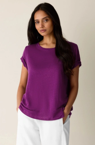 Organic Linen Jersey Crew Neck Tee