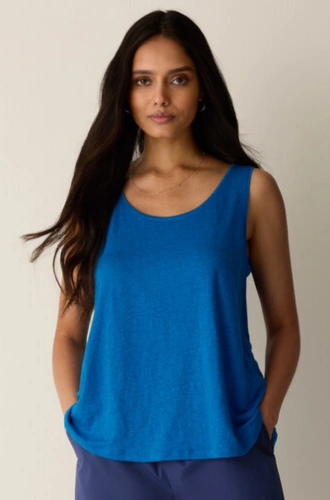 Organic Linen Jersey Scoop Neck Tank