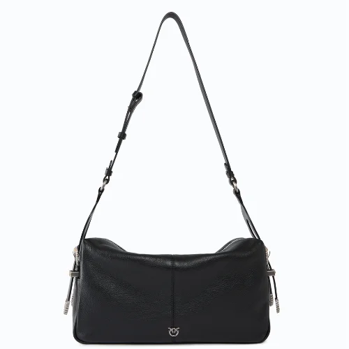 Keeper Bag medium shoulder bag in new biker leather