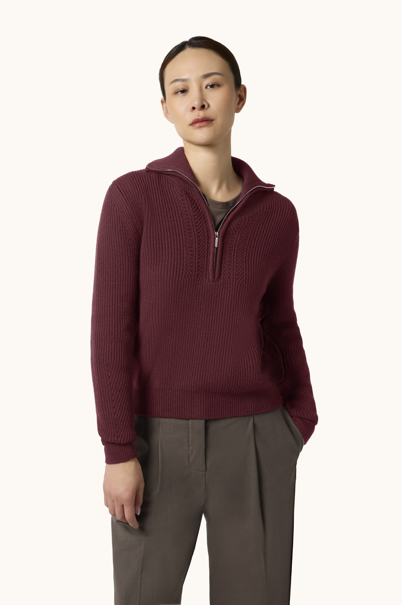 Wool Half-Zip Sweater
